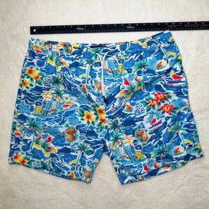 Crown & Ivy Hawaiian Floral Swim Shorts Size XL